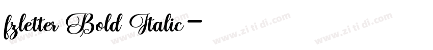 fzletter Bold Italic字体转换